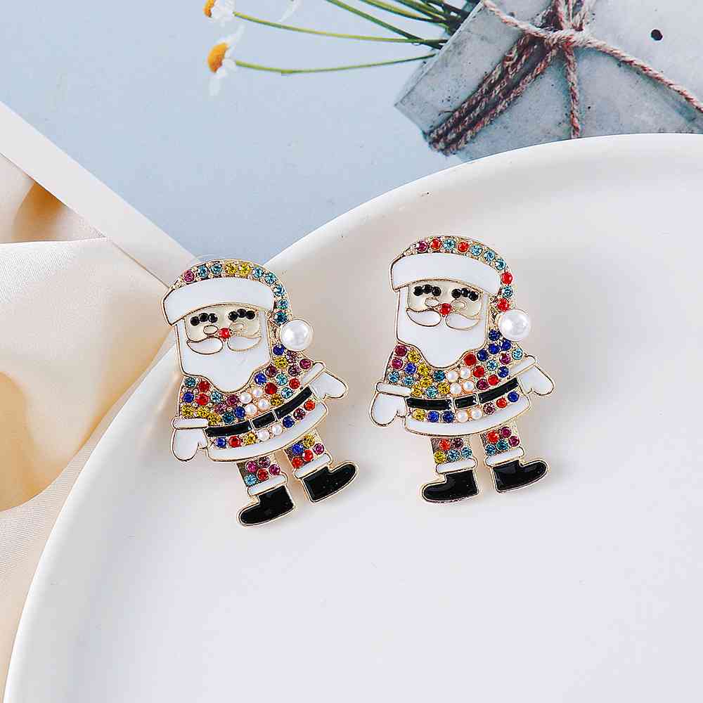 Christmas Rhinestone Alloy Earrings