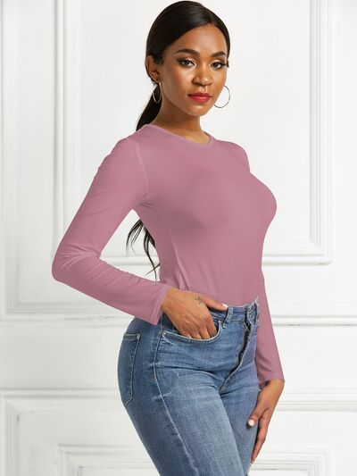 Women's Ava Round Neck Long Sleeve Bodysuit