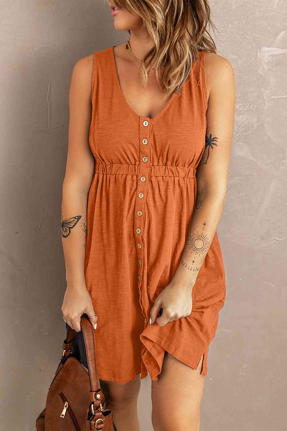 Women's Dana Sleeveless Button Down Mini Magic Dress