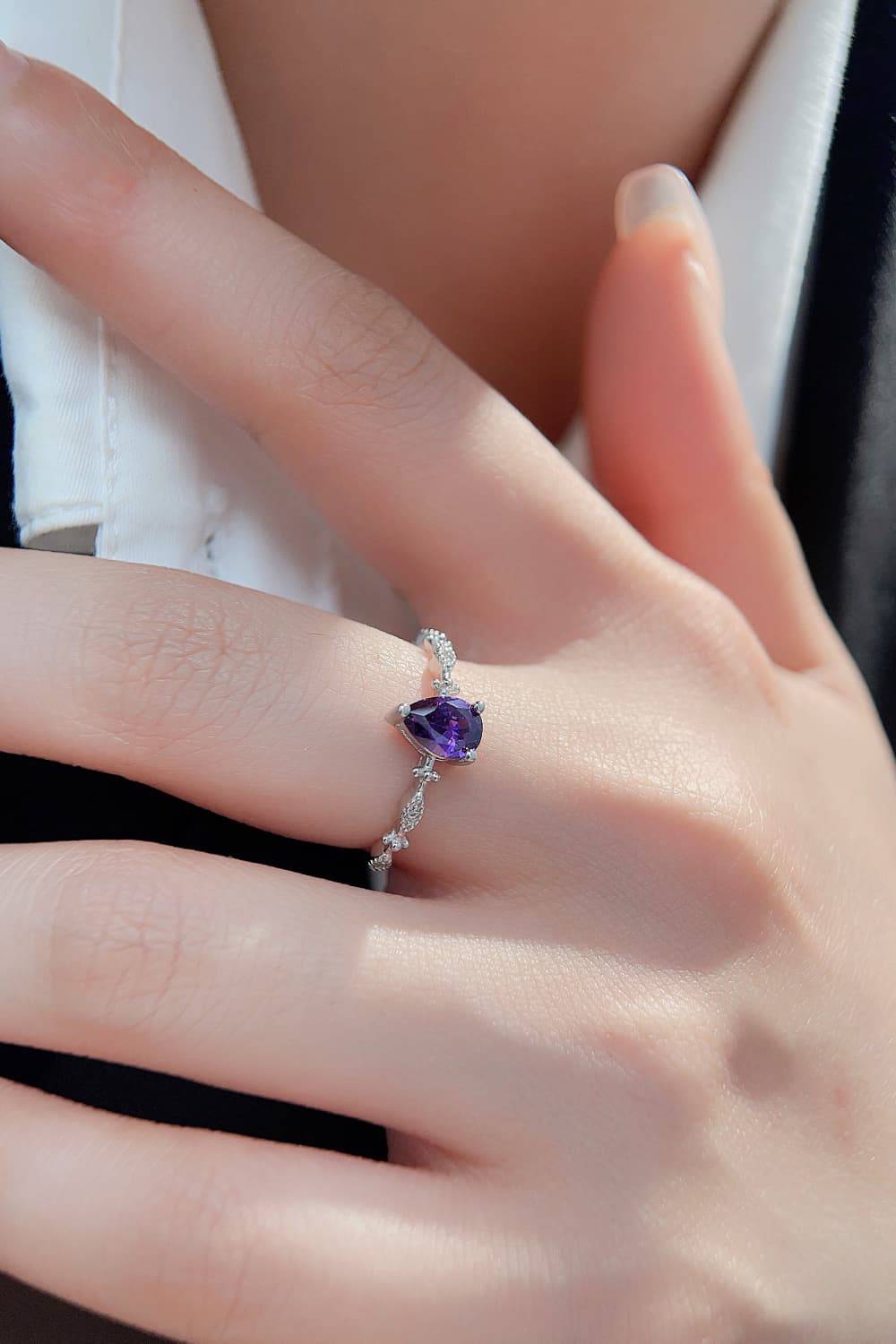 Ariel&Emaline Amethyst 925 Sterling Silver Ring