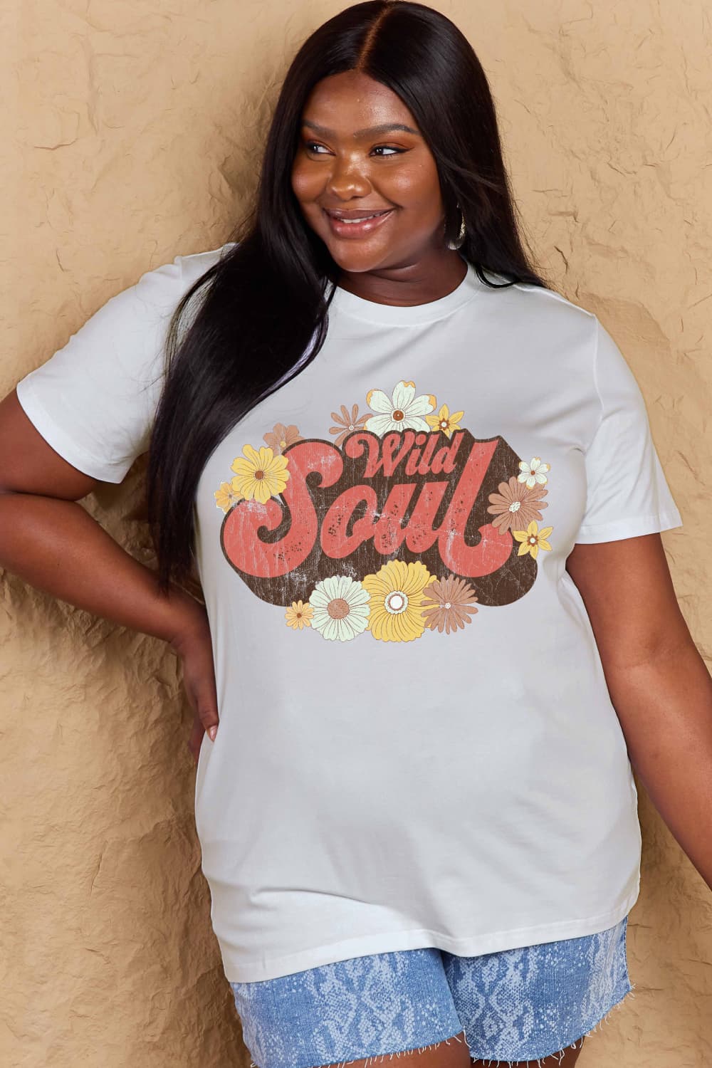 Malibu Dreams Simply Love Full Size WILD SOUL Graphic Cotton T-Shirt