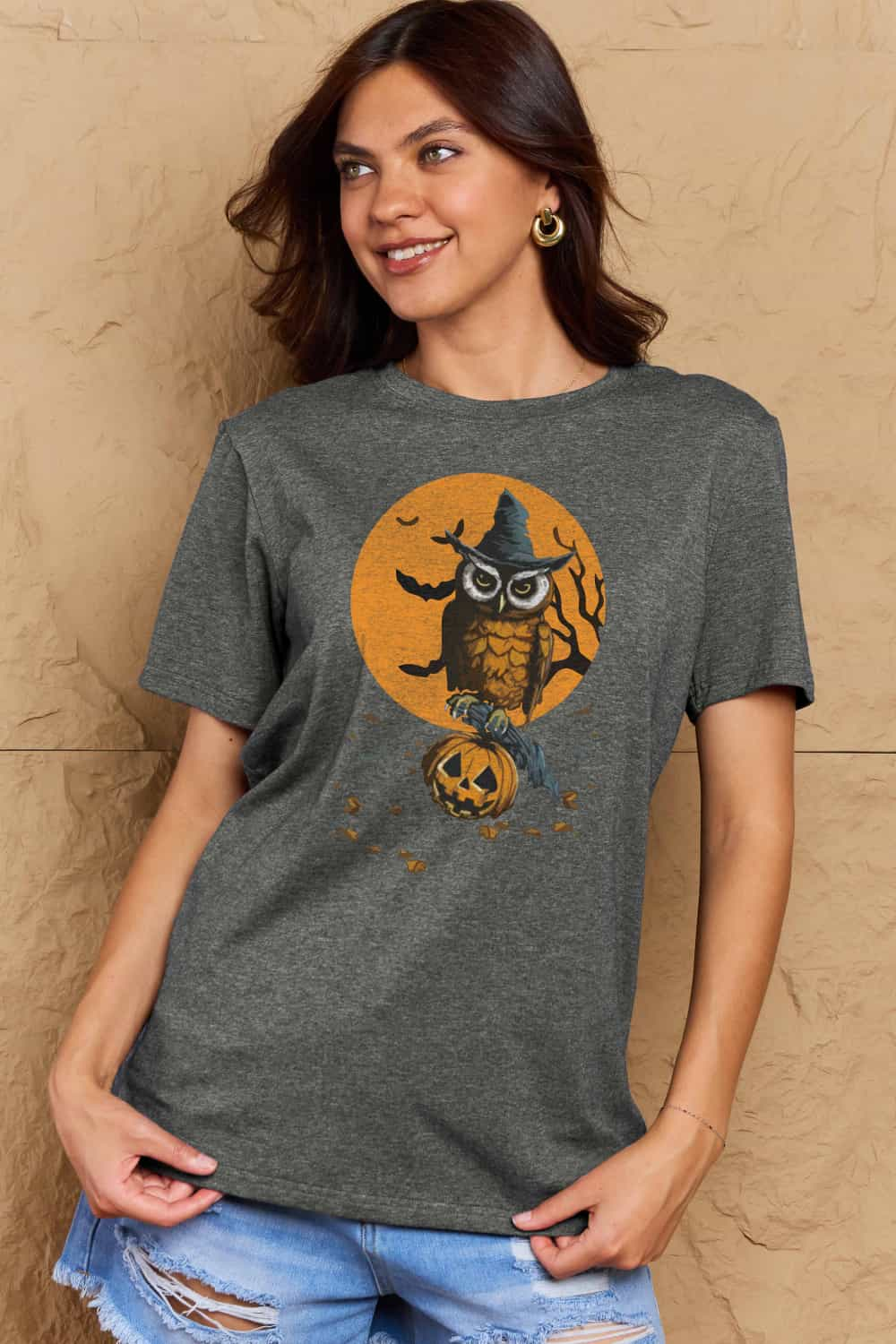 Simply Love Full Size Halloween Theme Graphic Cotton T-Shirt