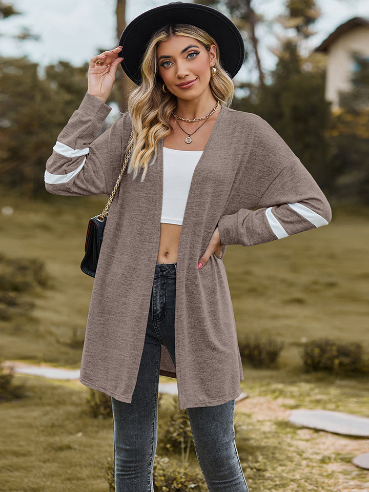 Full Size Dropped Shoulder Hooded Blouse