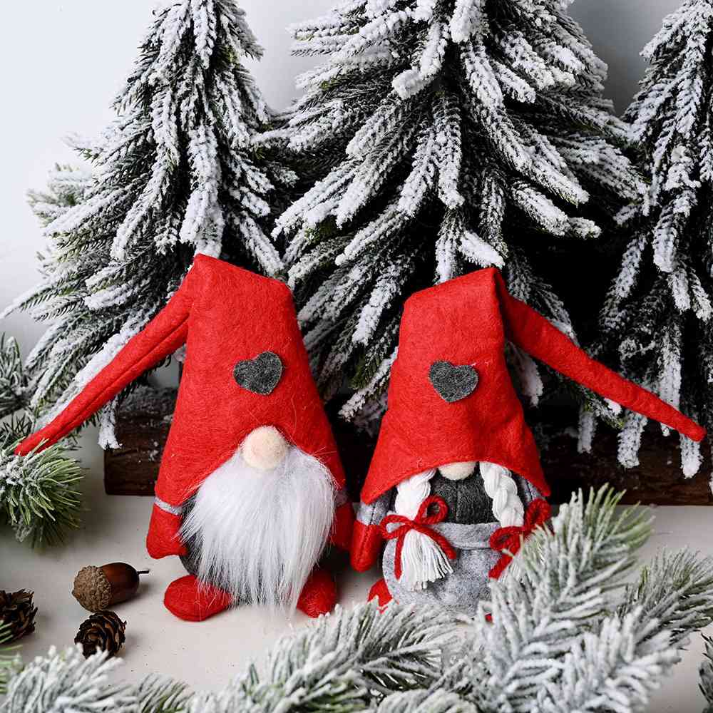 Christmas 2-Piece Heart Pointed Hat Faceless Gnomes