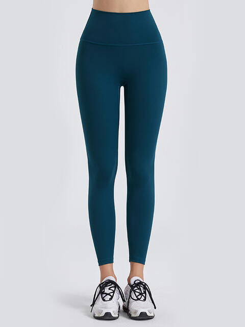 Wide Waistband Sports Leggings in Assorted Colors