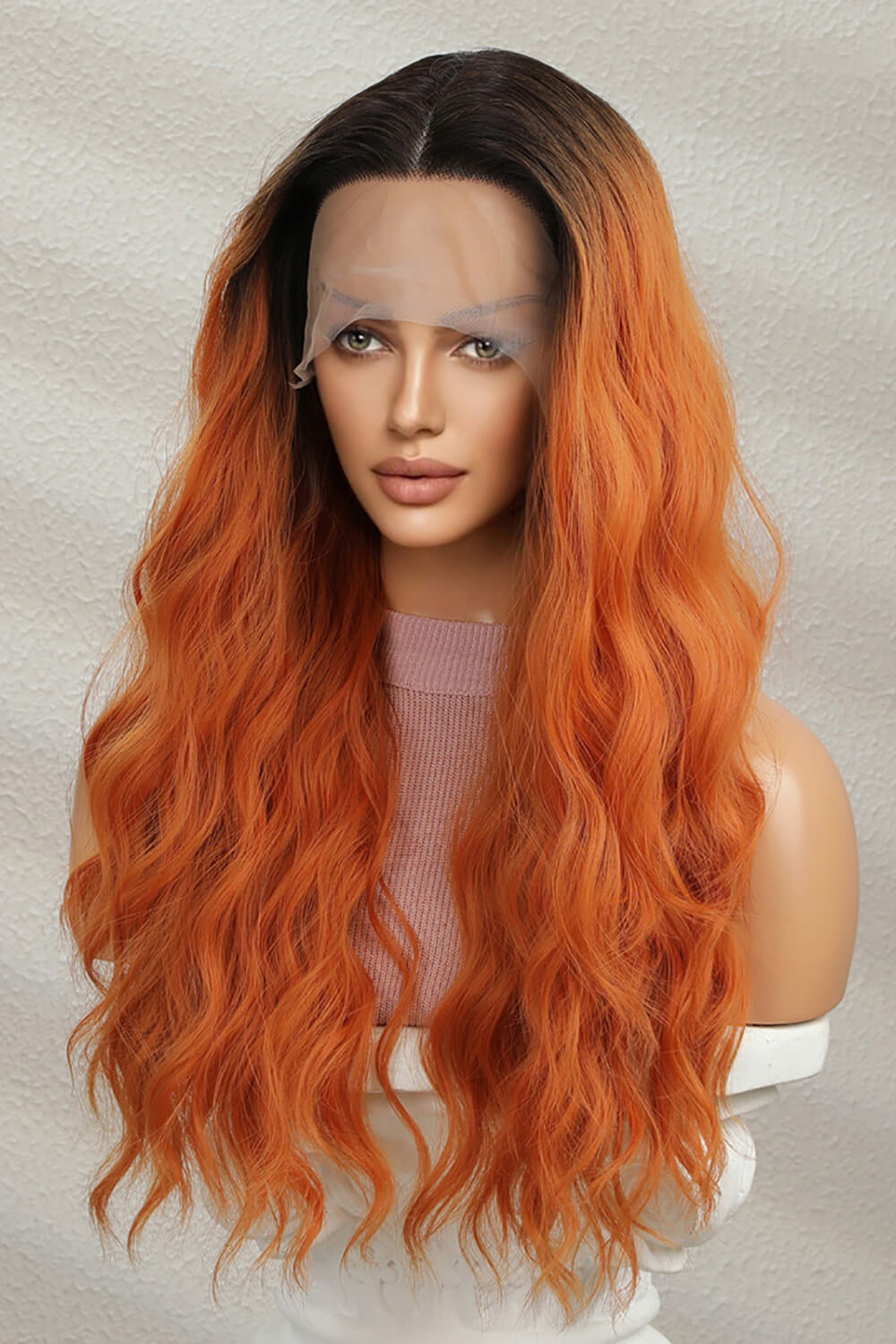 13*2" Women's Lace Front Wigs Synthetic Long Wave 24" 150% Density