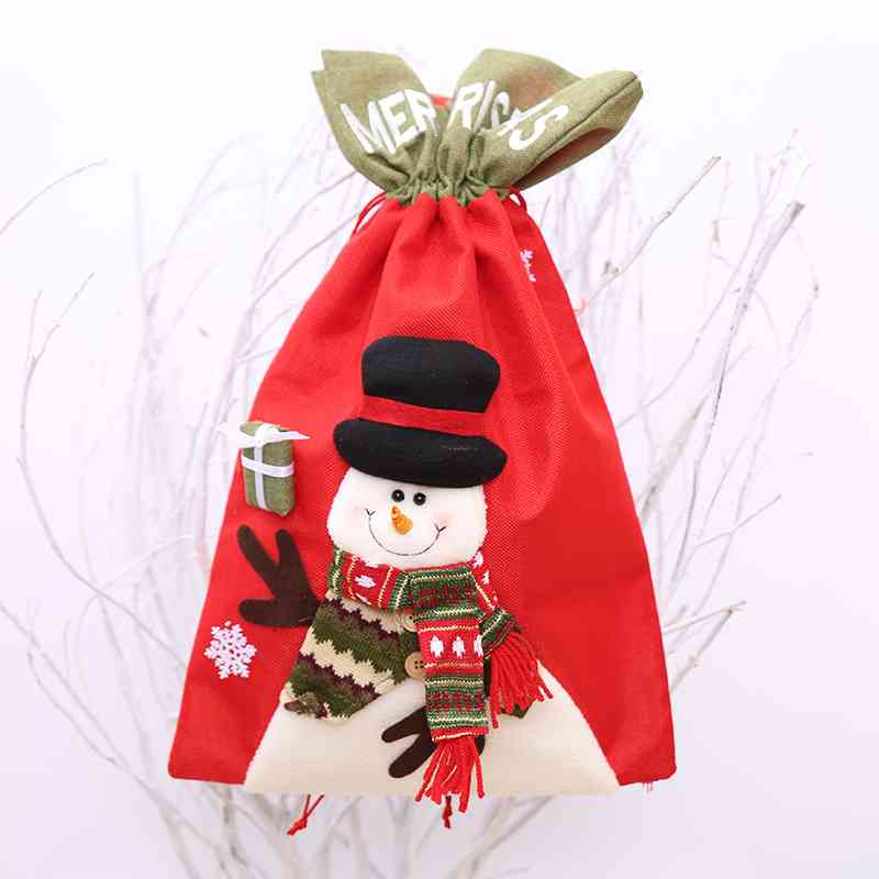 Drawstring Christmas Gift Bag in Assorted Styles 22" H x 13.8" W