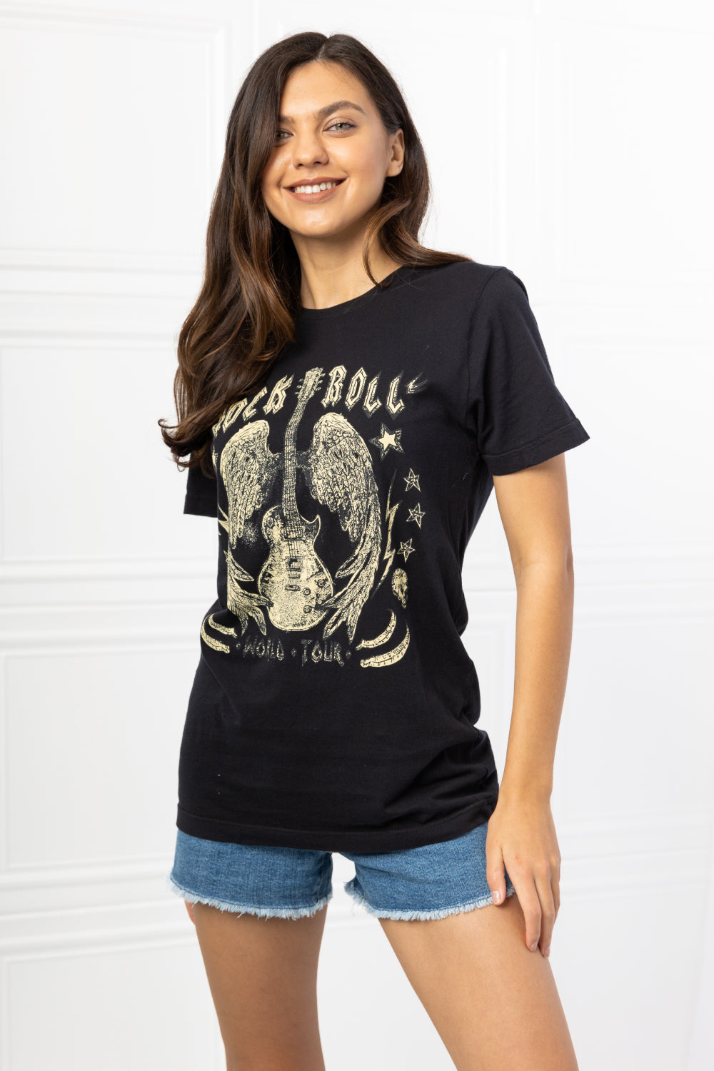 Women's mineB Full Size Rock & Roll Graphic Tee