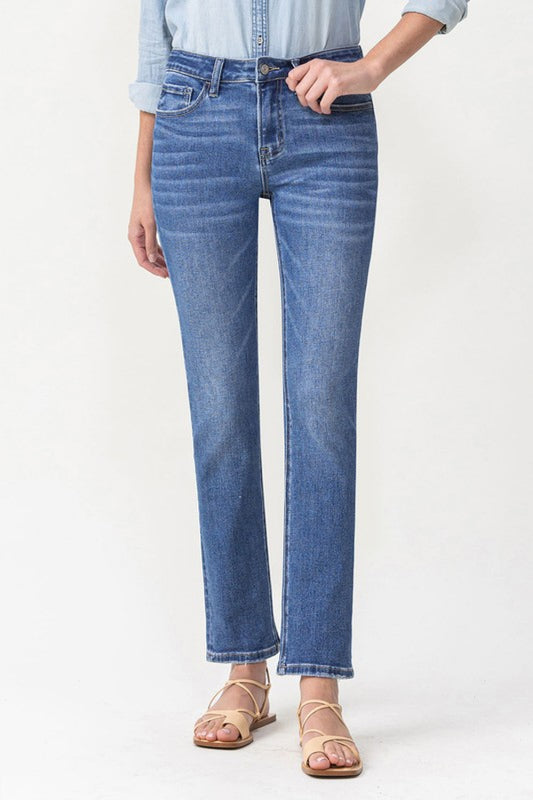 Women's Lovervet Full Size Maggie Midrise Slim Ankle Straight Jeans