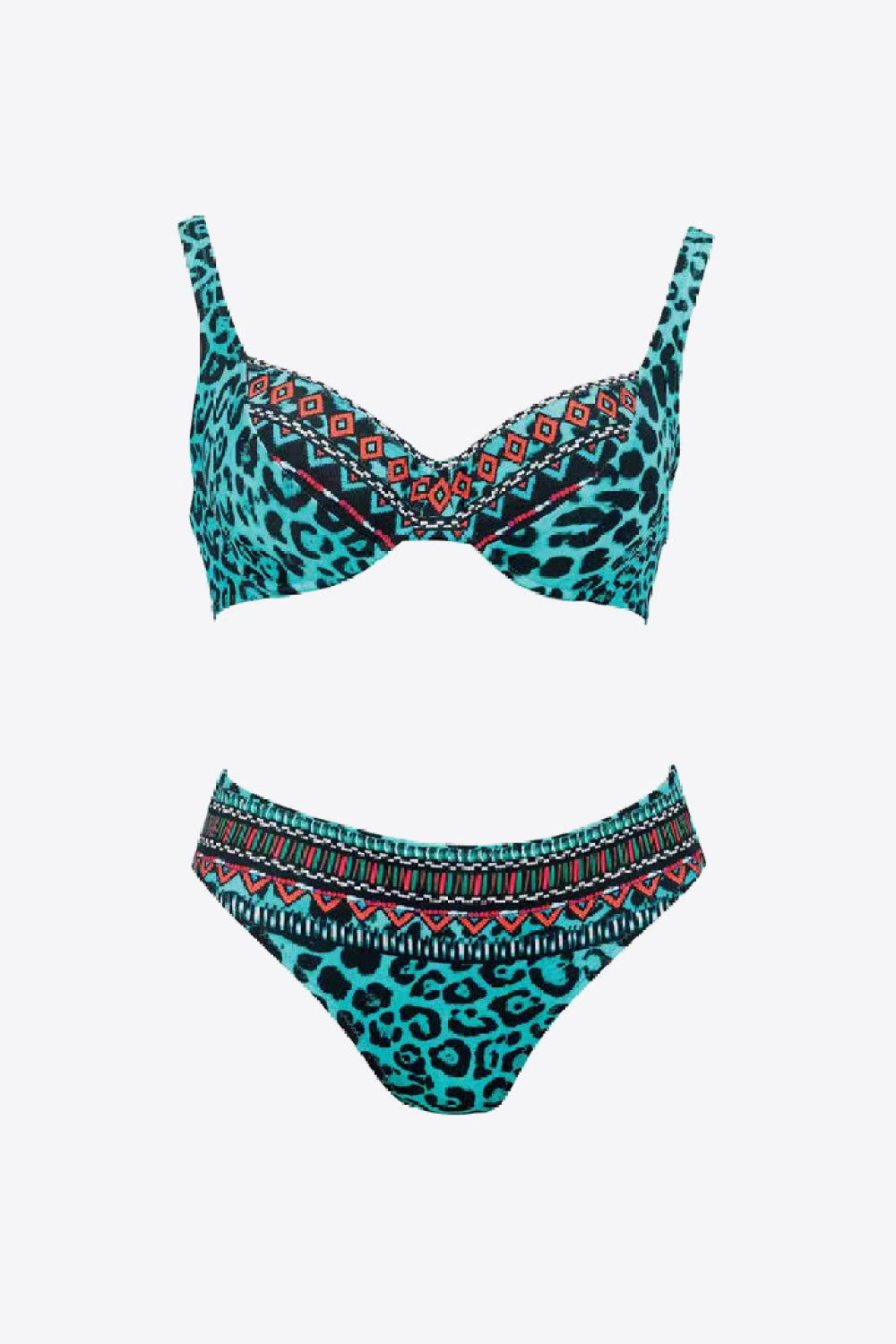 Women's Full Size Leopard Bikini Set