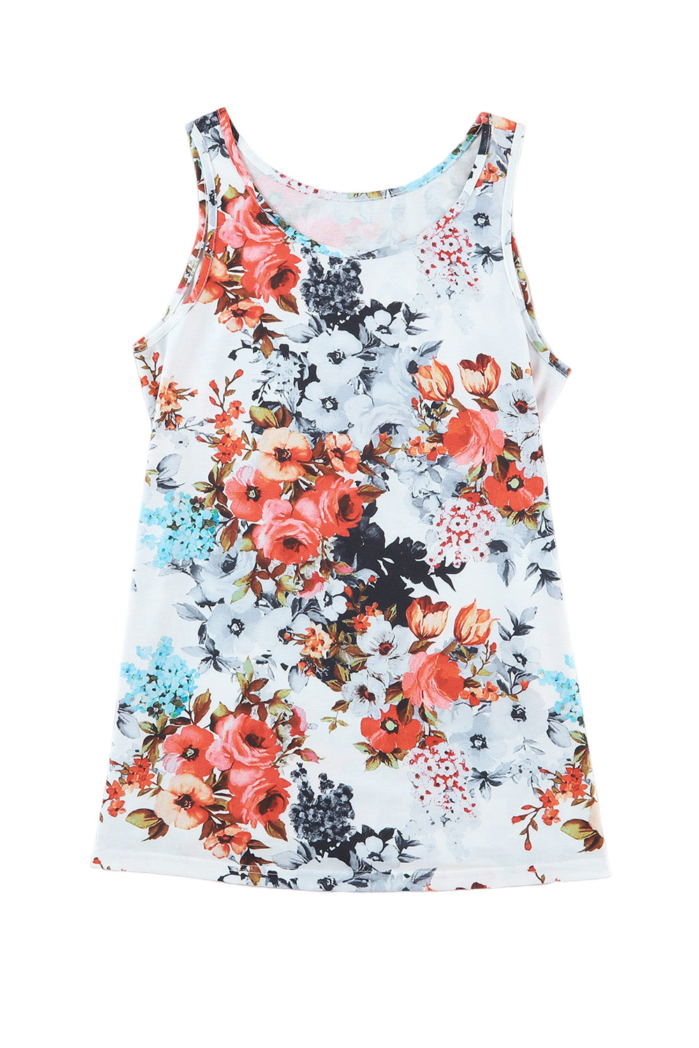 BAYSIDE ME Floral Round Neck Tank