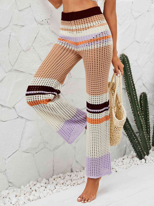 SunSand&Beach Color Block Openwork Knit Pants