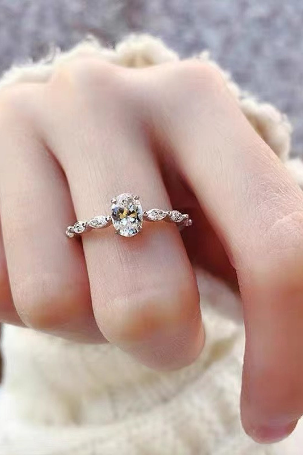 So Much Love 1 Carat Moissanite Oval Ring