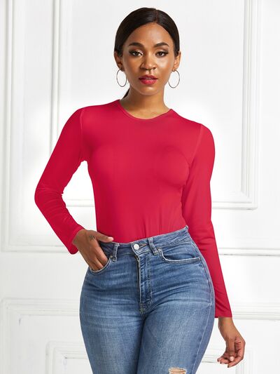 Women's CallistaAnn Round Neck Long Sleeve Bodysuit