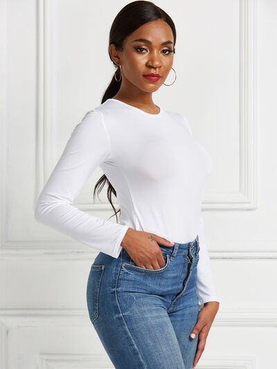 Women's CallistaAnn Round Neck Long Sleeve Bodysuit