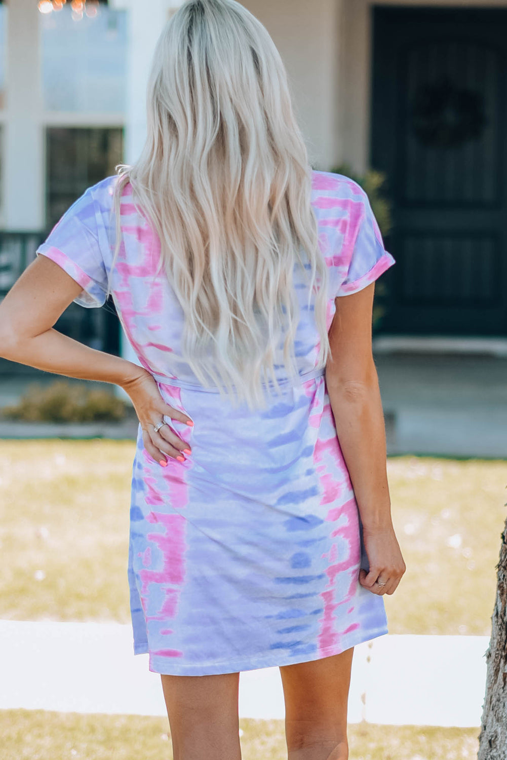 Women's MOMMY&ME Tie-Dye Belted T-Shirt Dress