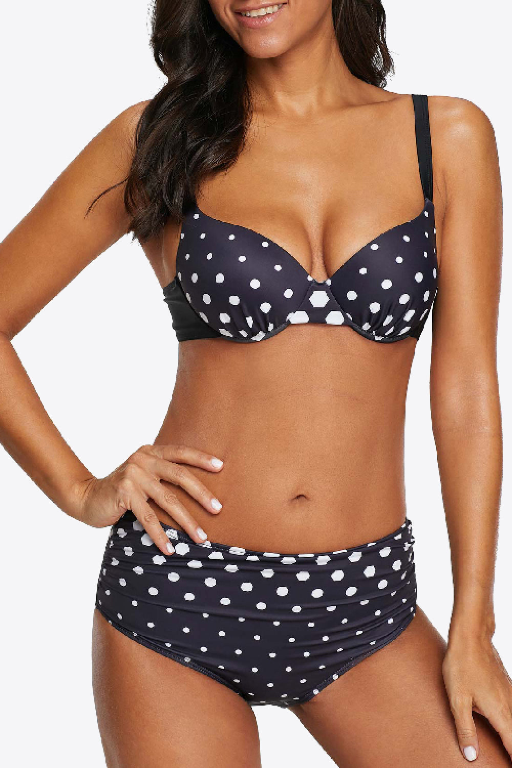 Women's Full Size Polka Dot Bikini Set