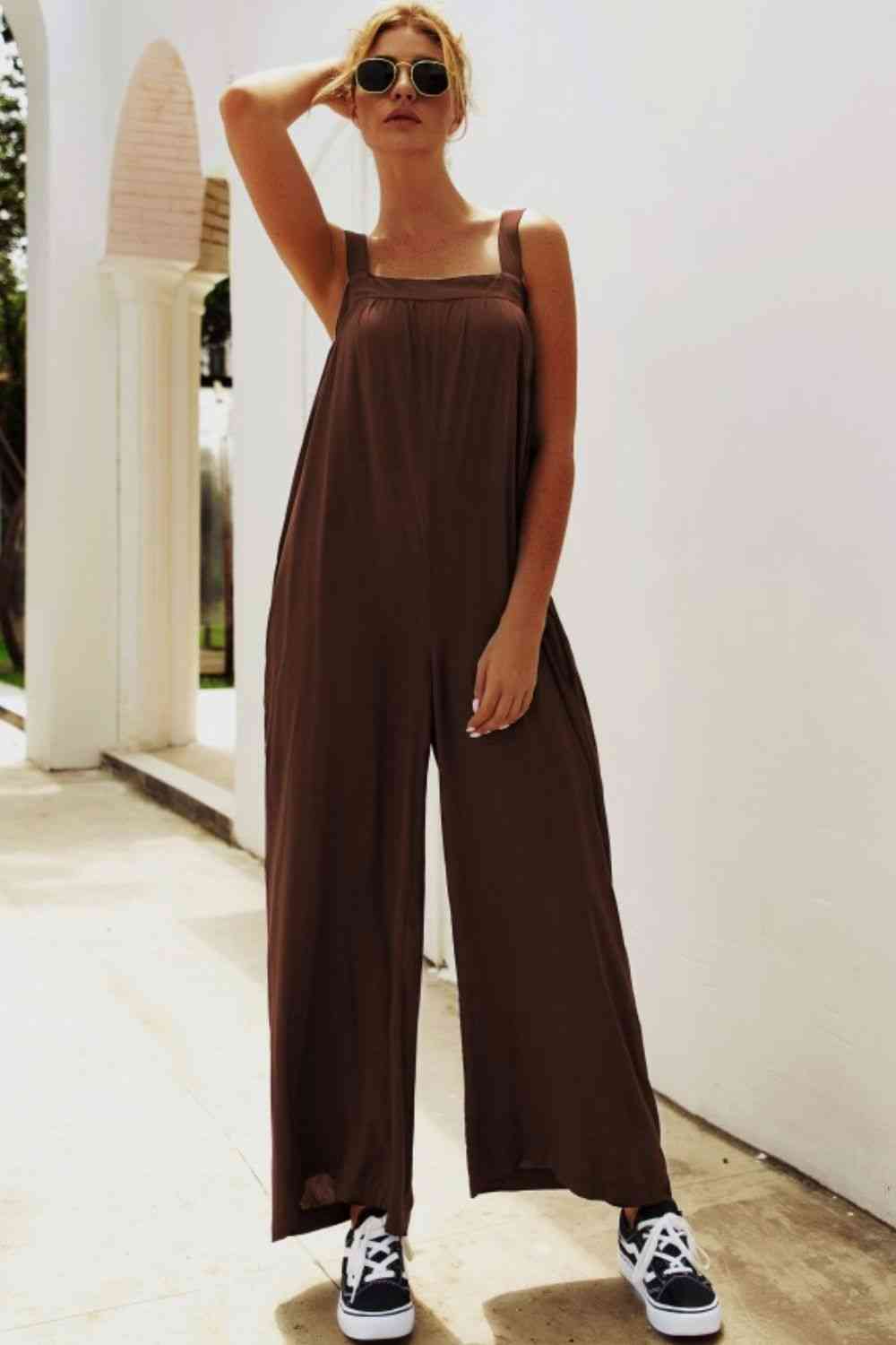 KenyaBay Wide Strap Wide Leg Jumpsuit