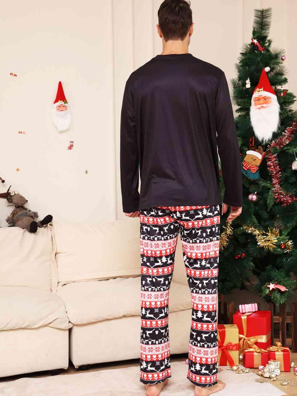 UNISEX Full Size MERRY CHRISTMAS Graphic Top and Pants Set