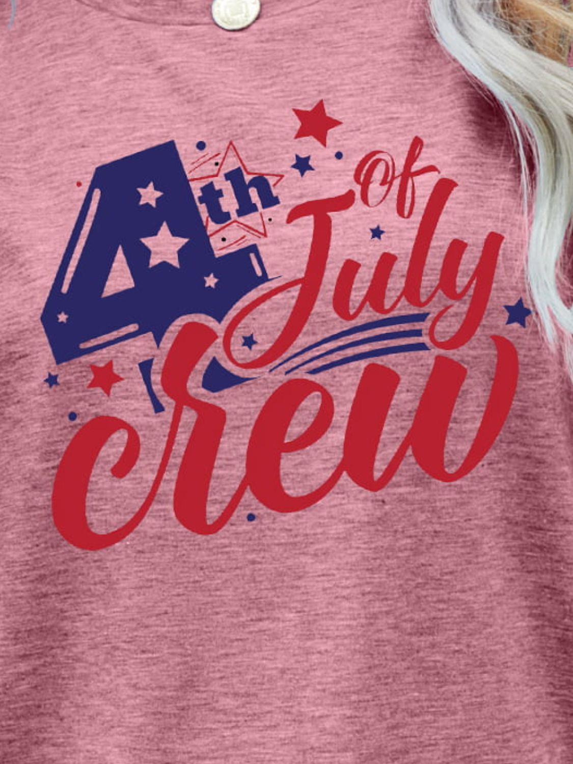 4th OF JULY Graphic Round Neck Tee