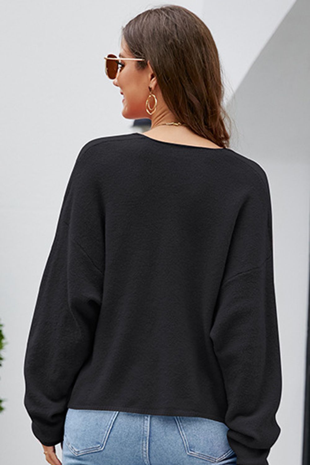 M&Matilda V-Neck Center Seam Sweater