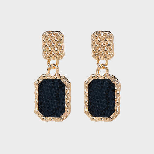 Geometric Square Alloy Dangle Earrings