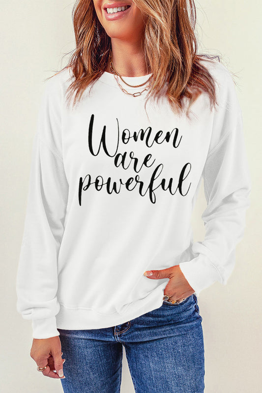 Women's Full Size WOMEN ARE POWERFUL Graphic Sweatshirt