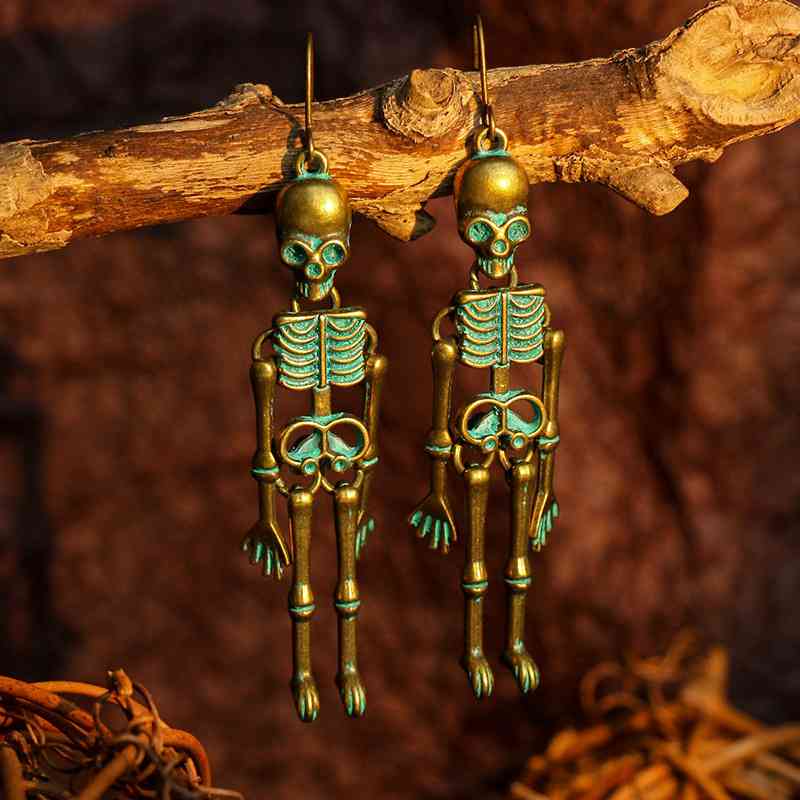 Halloween Skeleton Alloy Earrings