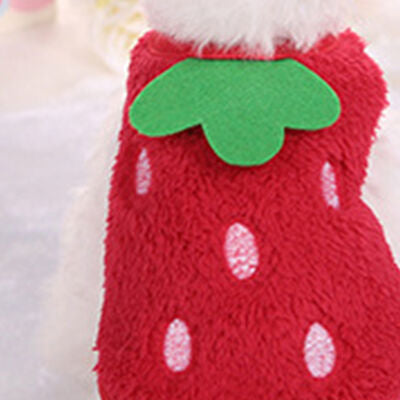 Fuzzy Thermal Pet Costume in Strawberry Honeybee