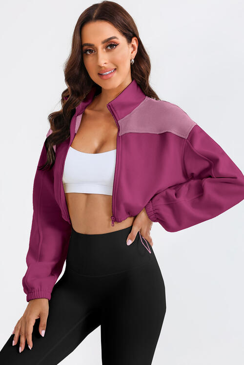 ShaysCoatsnMore Contrast Drawstring Zip Up Jacket