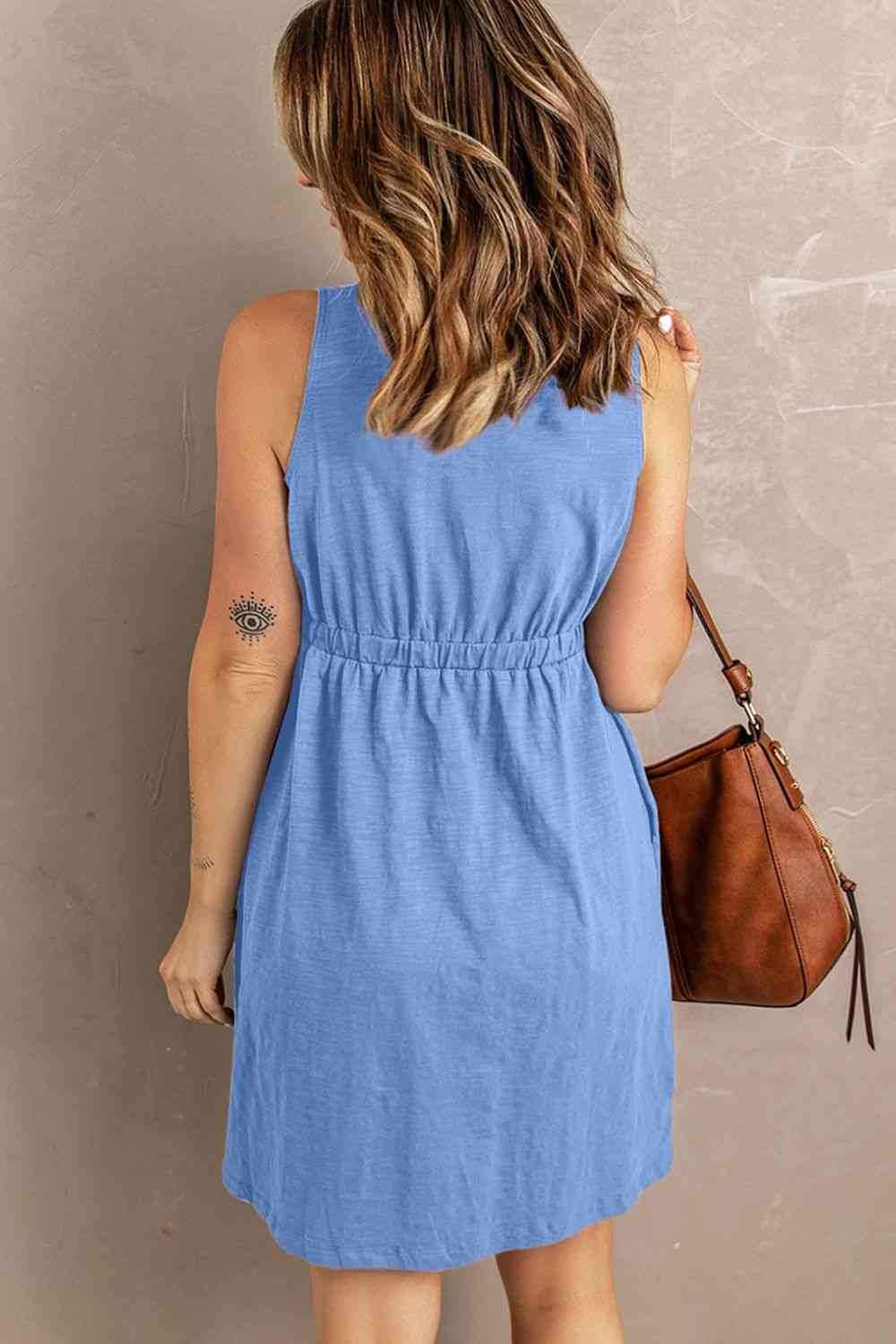 Women's Dana Sleeveless Button Down Mini Magic Dress