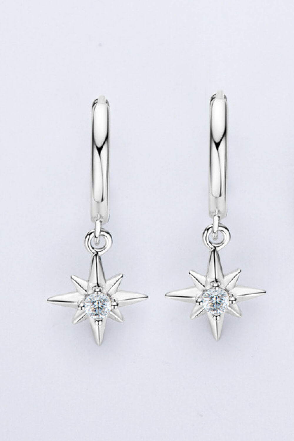 Above The Sky Moissanite Star Drop Earrings