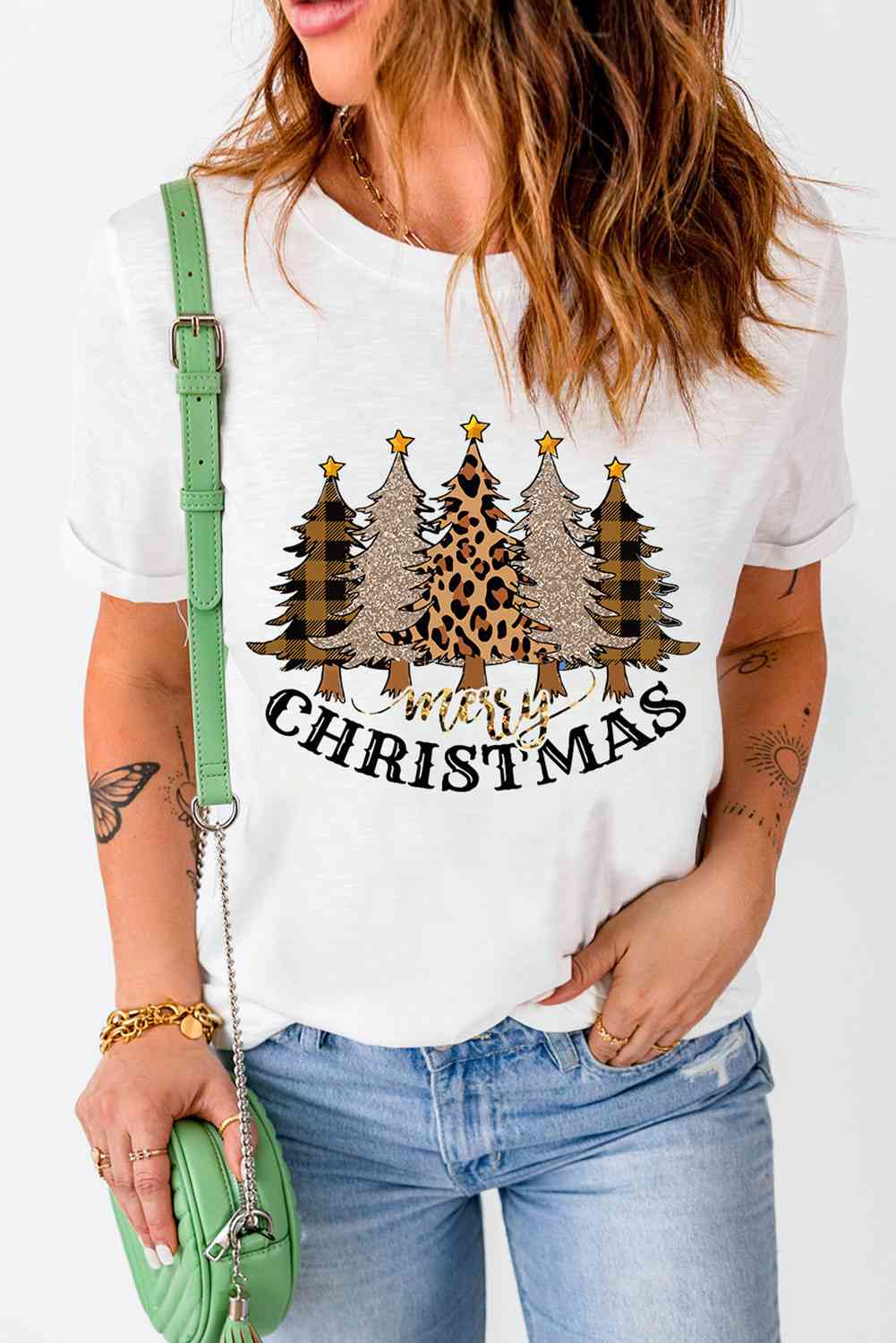 Full Size MERRY CHRISTMAS Graphic T-Shirt