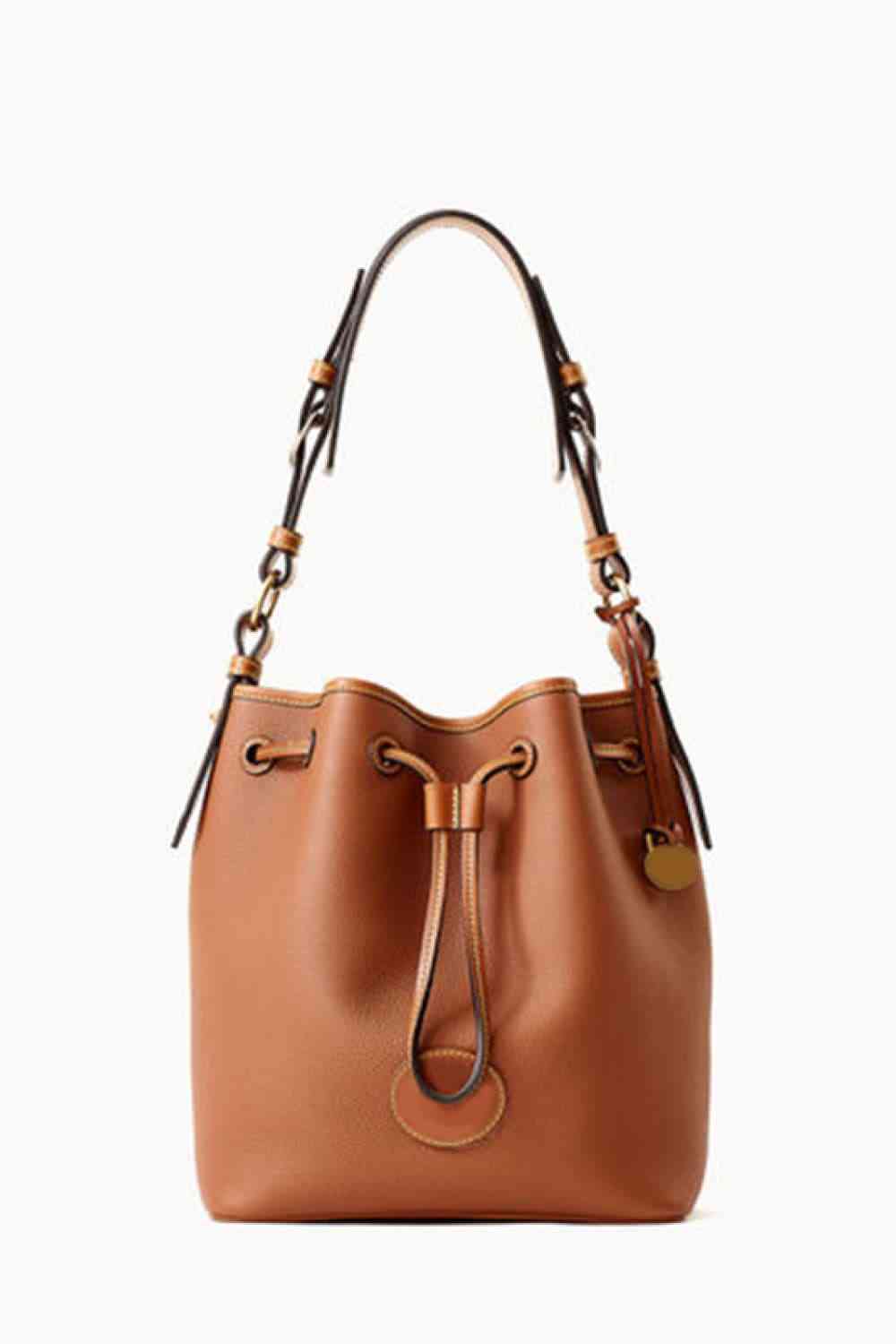 Hannah PU Drawstring Medium Bucket Bag