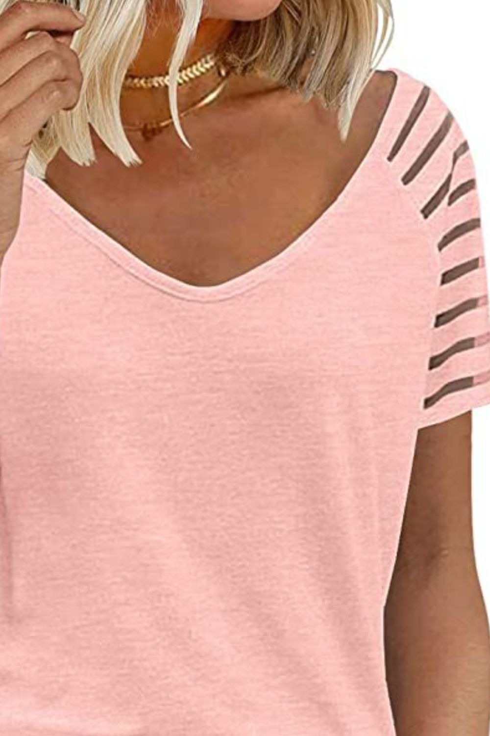 Full Size V-Neck Raglan Sleeve Tee