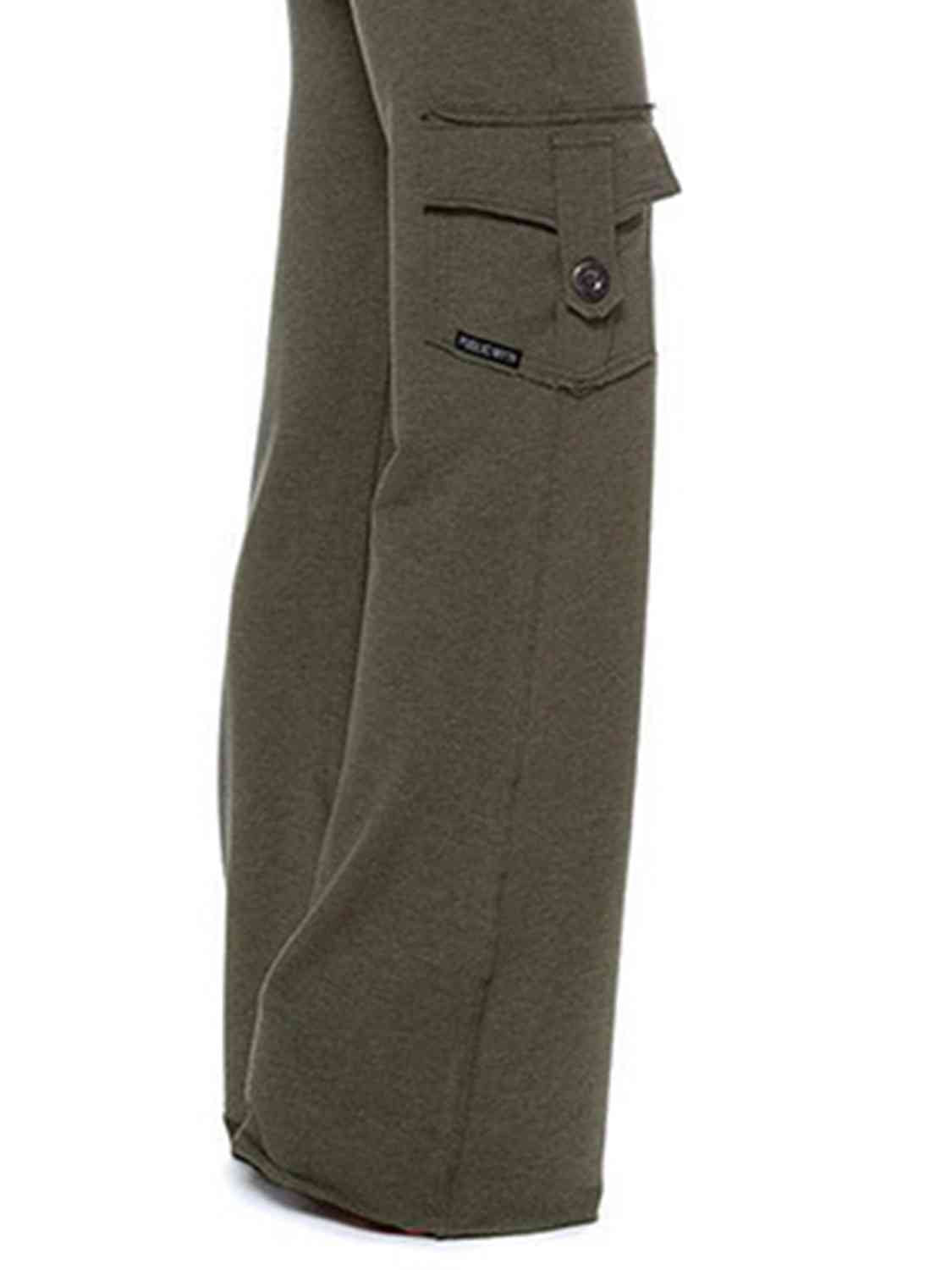 FAITHWALK Mid Waist Pants with Pockets