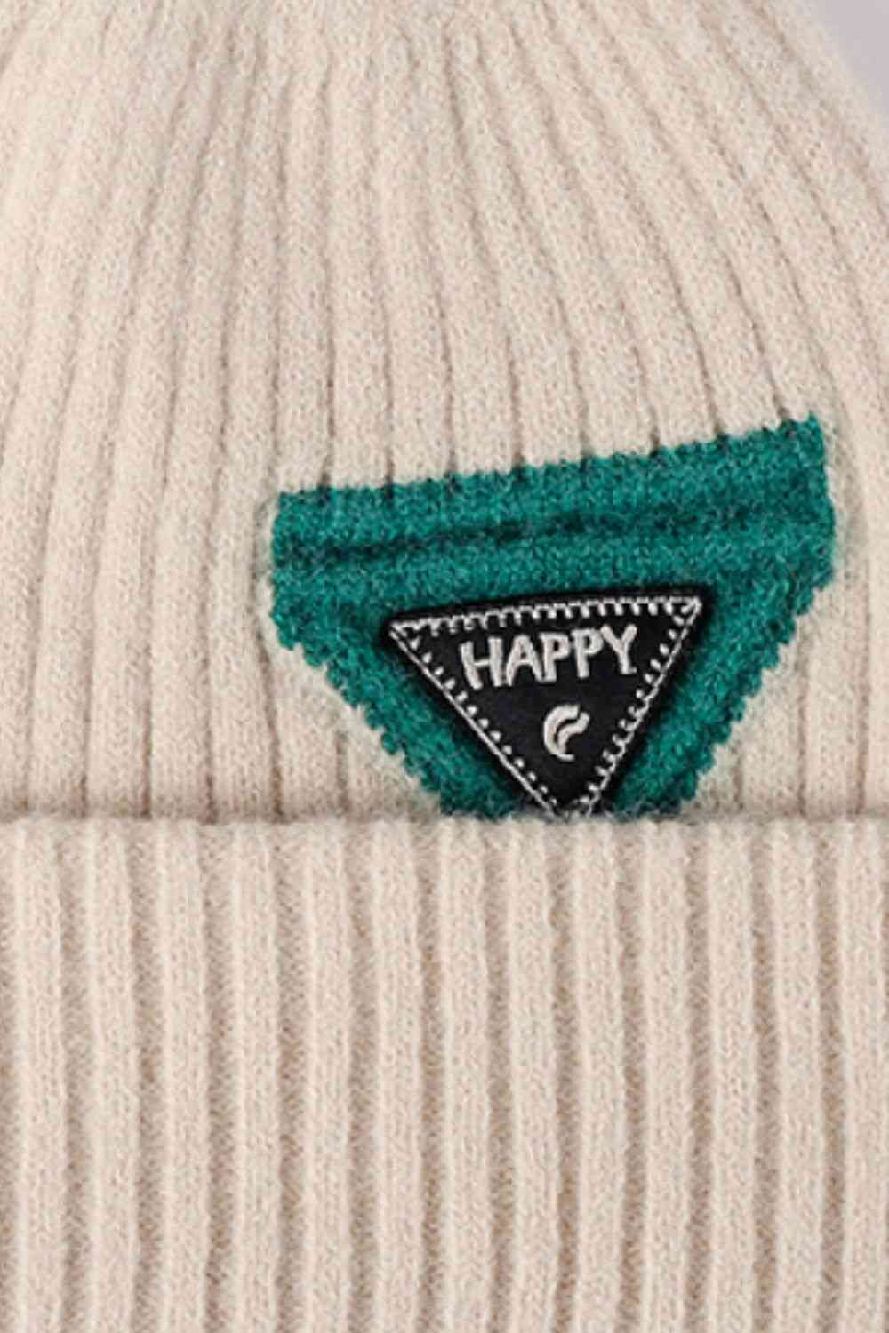 CHIC HATZ HAPPY Hat Contrast Beanie