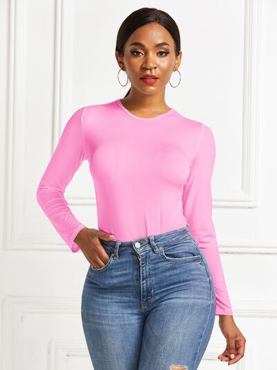 Women's CallistaAnn Round Neck Long Sleeve Bodysuit