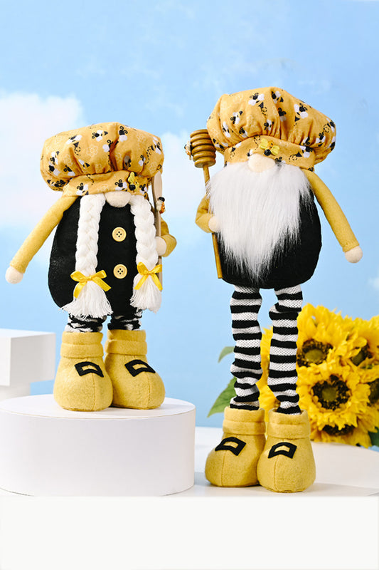 Bee Print Themed Telescopic Leg Gnome