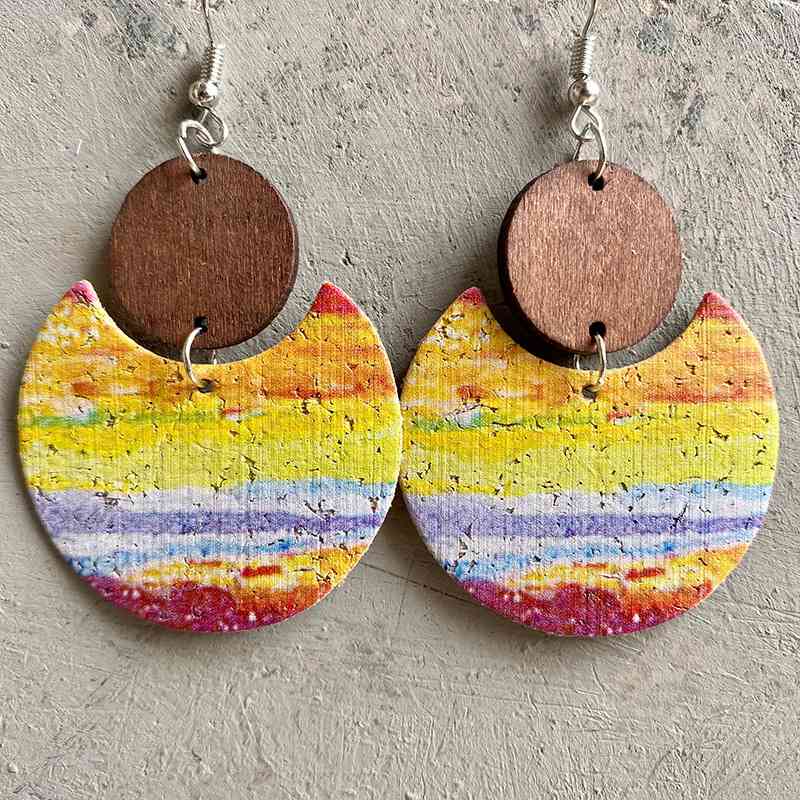 Artistry Designs Wood & PU Drop Earrings