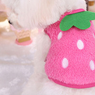 Fuzzy Thermal Pet Costume in Strawberry Honeybee