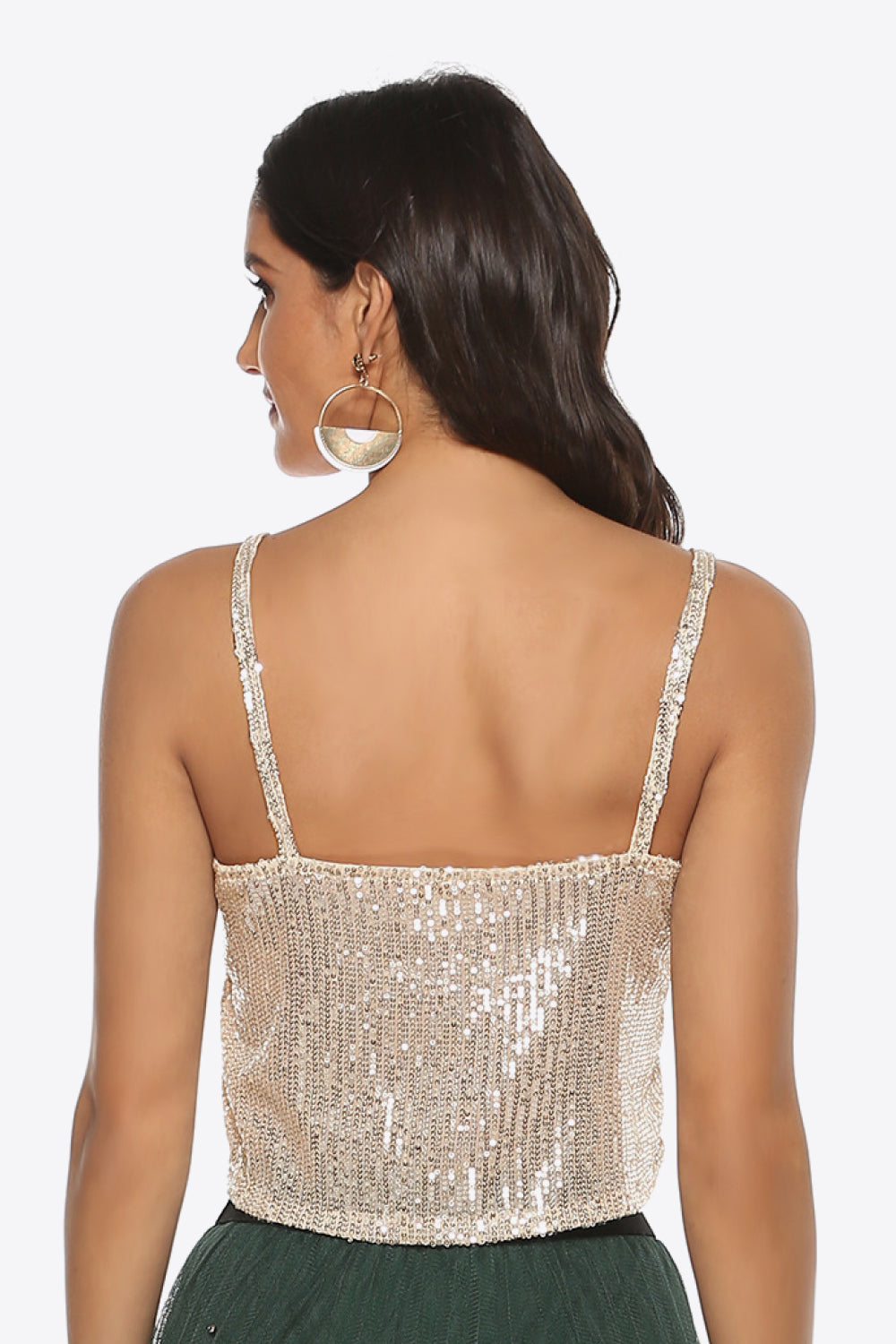 Women's Sequin Cropped Cami