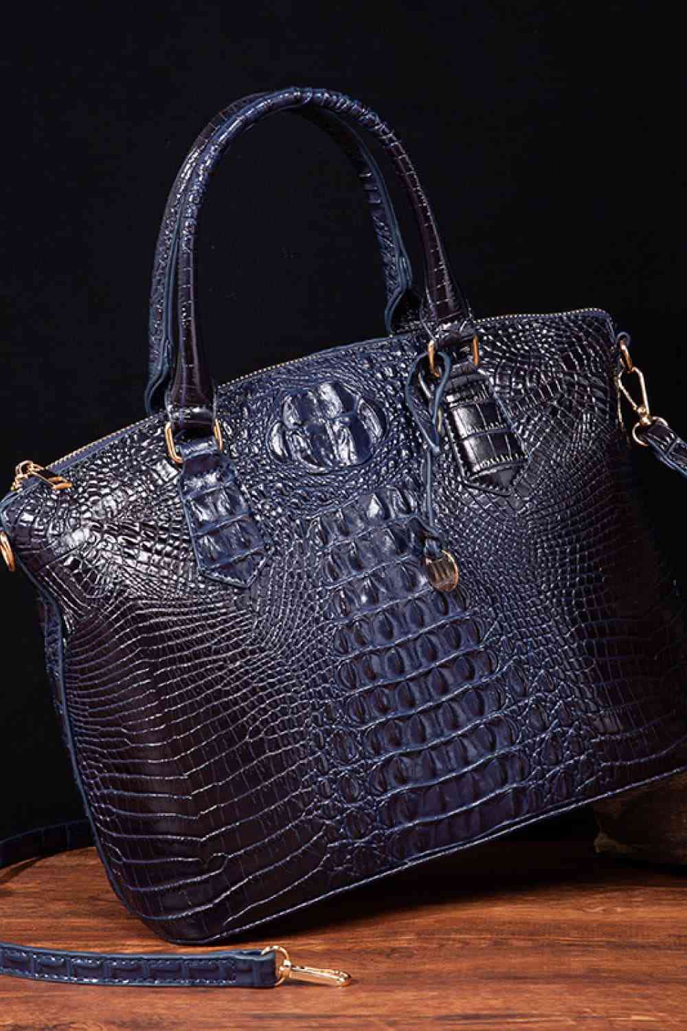 Ava Mea PU Croc Leather Handbag