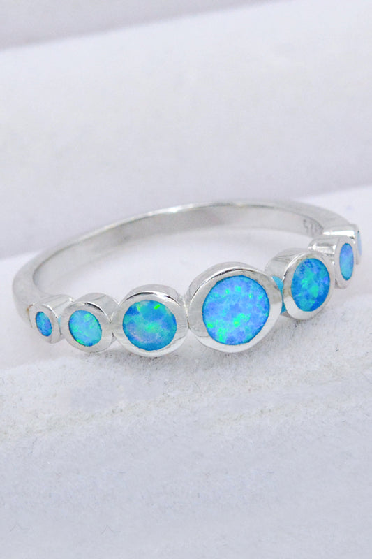 Sky Blue 925 Sterling Silver Multi-Opal Ring