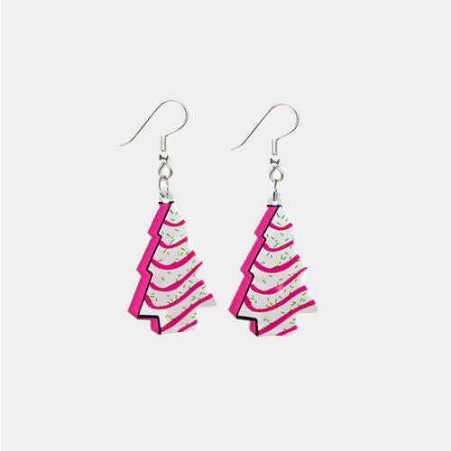 Christmas Geometric Shape Acrylic Dangle Earrings