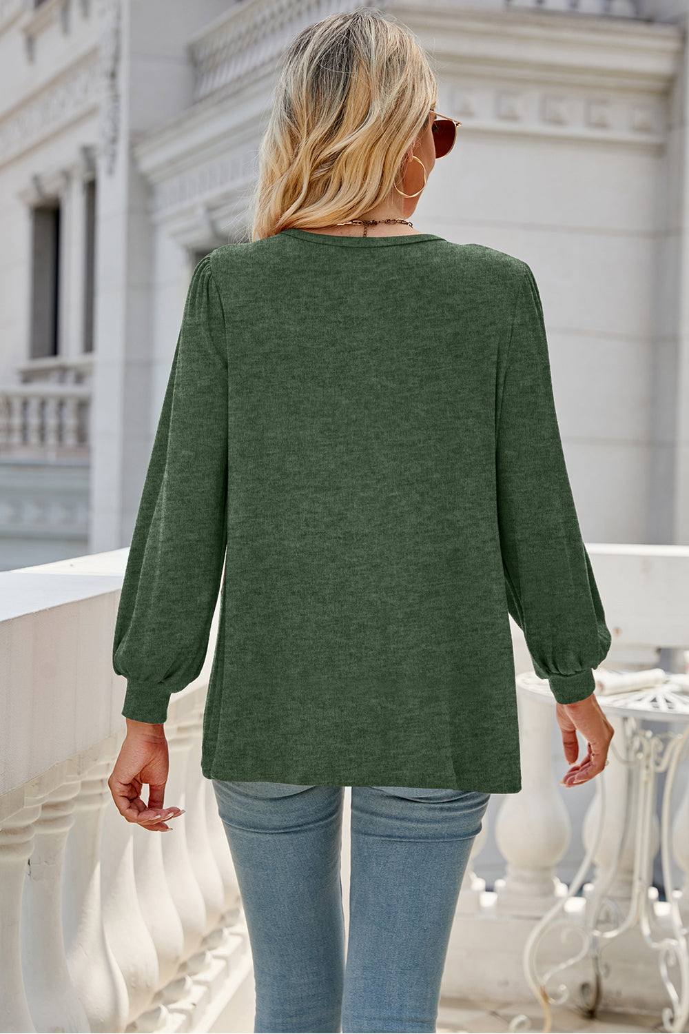 Full Size Round Neck Long Sleeve Top