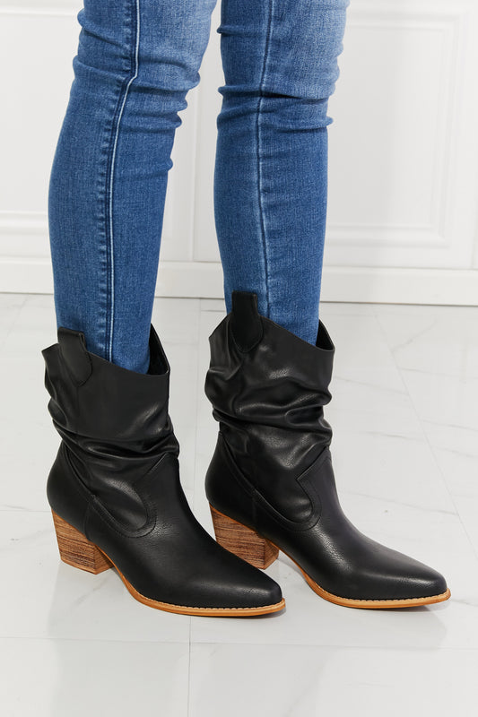 Women's MMShoes Better in Texas Scrunch Cowboy Boots in Black