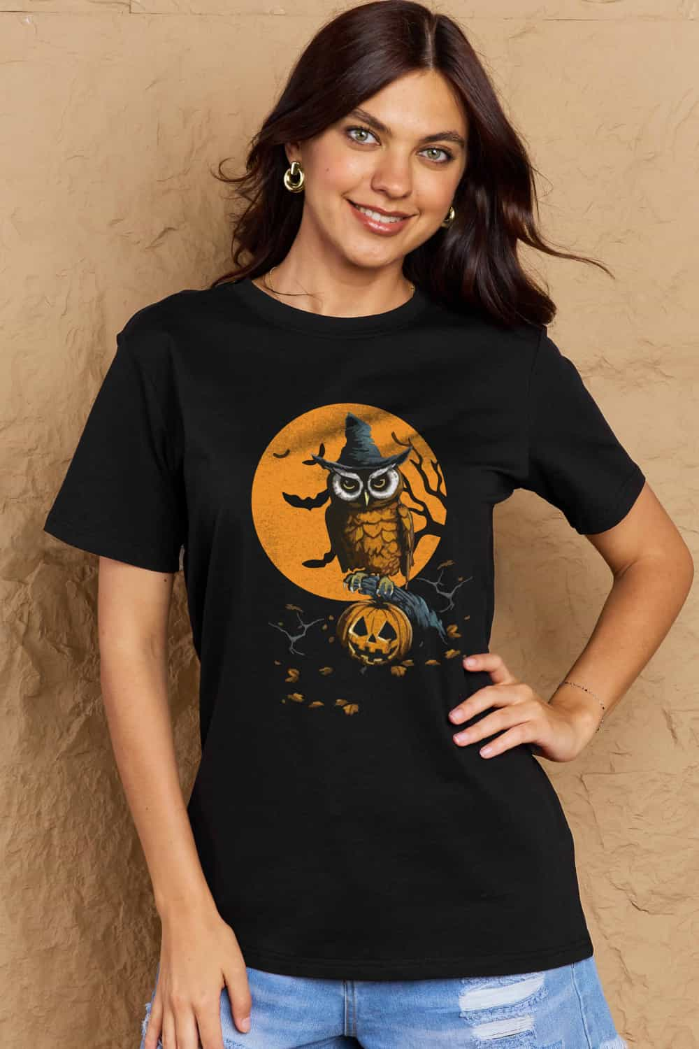 Simply Love Full Size Halloween Theme Graphic Cotton T-Shirt