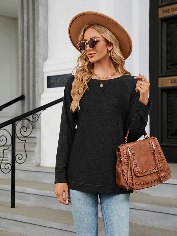 Full Size Round Neck Long Sleeve T-Shirt