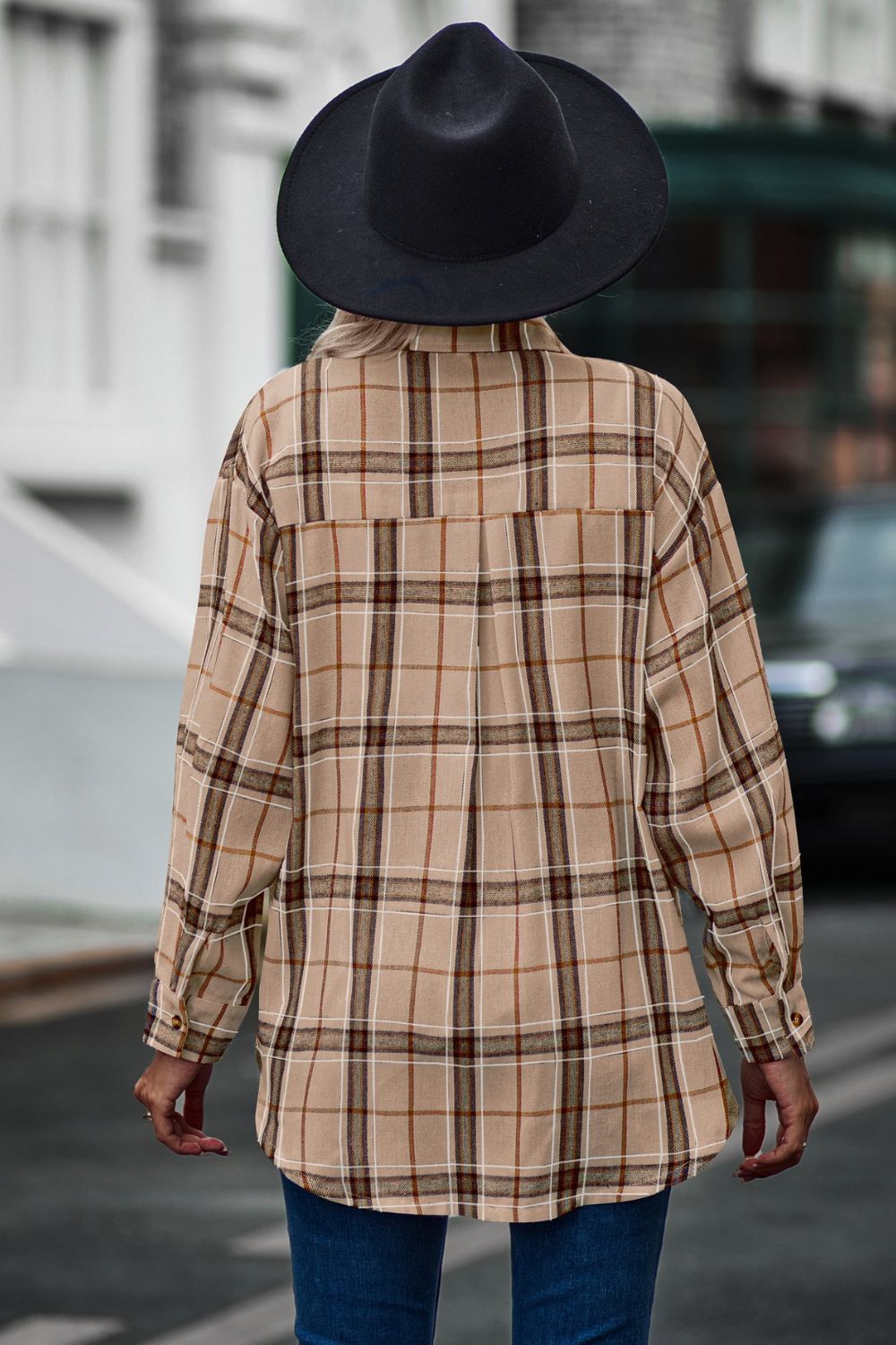 Full Size Plaid Long Sleeve Shirt